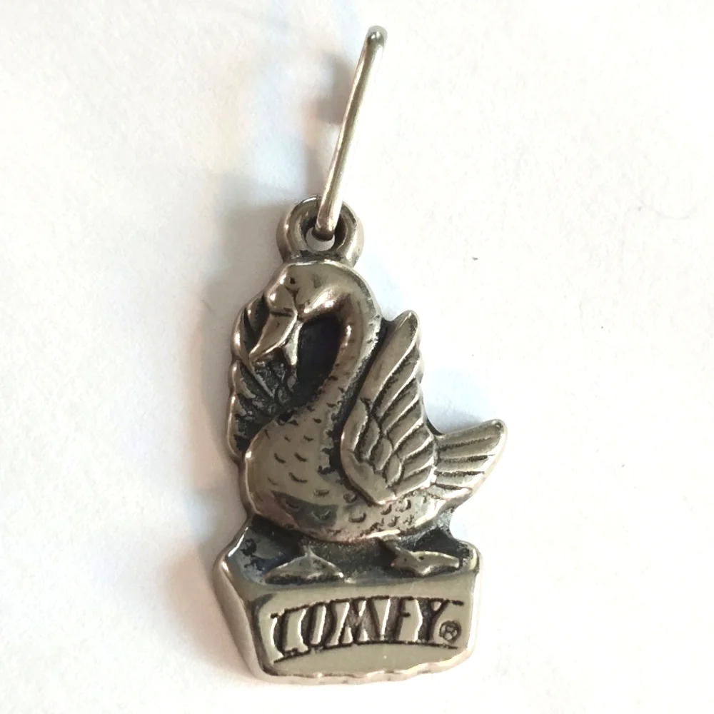 Swan pendant charm zipper pull Comfy Comey bird